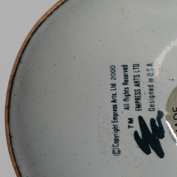 Vintage Hand Painted Brass Enamel Votive Candle Holder by Empress Arts Ltd. - Picture 4 of 5